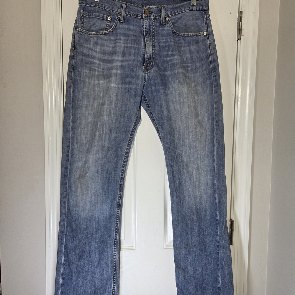 Levi's 501 Medium Stonewash Blue Men's Red Tag Regular Fit Straight Jeans 34x34
